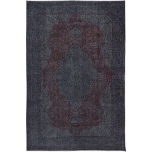 200 x 300  cm  Gri El Dokuması Halı, El Düğümlü Alan Halısı, Eski Türk Halısı