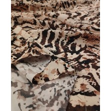 %50 Rayon %50 Viskon Kahve Krem Renklerde Maroken Viskon (En  140 cm x Boy  205 Cm)