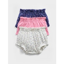 Gap Bebek Çiçek Desenli 3'lü Organik Pamuk Volanlı Şort Seti