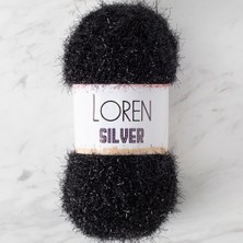 Loren Sılver Siyah El Örgü Ipi - RS1001 - 34093