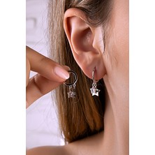 Innuendo 925 Ayar Gümüş Ikili Yıldız Sallantılı Küpe