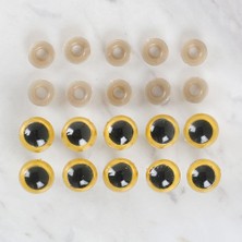 Loren 14 mm Açık Sarı 5 Çift Amigurumi Göz