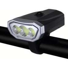 Pilli 3 Cob Ledli 500 Lumen Bisiklet Scooter Feneri -Bisiklet Aydınlatma Farı