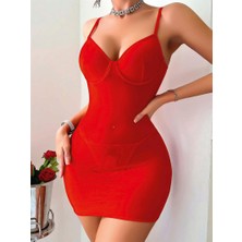 Moda Serdem Akbeniz Kadın Kostüm Takım Kırmızı K1761