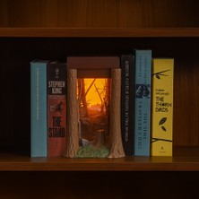 Aydınlatmalı Diorama Kitaplık Dekoru