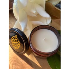 Respira El Yapımı Amber-Vanilya Kokulu % 100  Soya Wax Doğal Dekoratif Cam Kavanoz Mum
