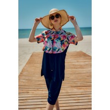 Remsa Mayo Önü Kapaklı Paraşüt Kısa Kollu Yarı Kapalı Mayo Nurel - R2603