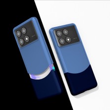 Maks Technology Poco X6 Pro Kılıf Mıknatıslı Mkst Duble Kapak - Lacivert