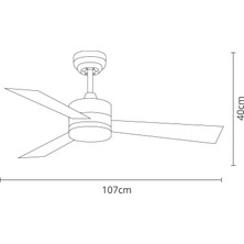 Bel Air Home - Dc Motorlu LED Işıklı Tavan Vantilatörü Kumandalı