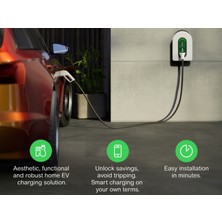 Schneıder Charge Evlink Wallbox 22,1kw Plastik 1xt2 Soket Elektrikli Araç Şarj Istasyonu Yeni Nesil