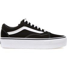 Vans Ua Old Skool Platform Siyah Beyaz Kadın Sneaker