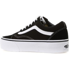 Vans Ua Old Skool Platform Siyah Beyaz Kadın Sneaker