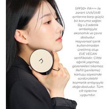 Hamel Zero Fit Cushion Uzun Süre Kalıcı Kore Fondöten SPF50+ Pa+++ Doğal Bitişli Refill X2 12G Natural
