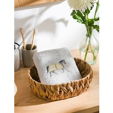 Lcw Home Gri Nakışlı Yüz Havlusu 50X80 cm