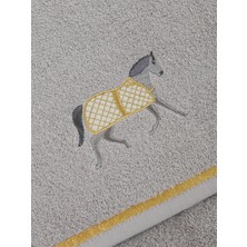 Lcw Home Gri Nakışlı Yüz Havlusu 50X80 cm