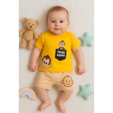Babydonat Maymun Desenli 2li Erkek Bebek Takım