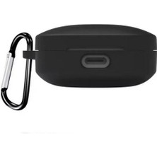 Gpack Xiaomi Redmi Buds 6 Uyumlu Kılıf Mat Kancalı Silikon SF13 Siyah