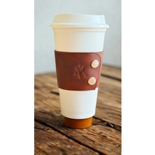 Oh Deer Leather – Hakiki Deri Kahve Bardak Kılıfı | Frisco Deri| Coffe Sleeve