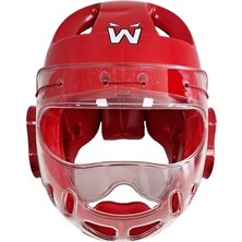 Whiteface Taekwondo Camlı Mantar Kask Kırmızı
