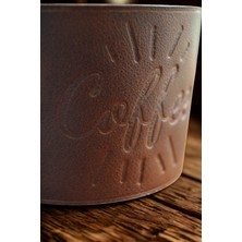 Oh Deer Leather – Hakiki Deri Kahve Bardak Kılıfı | Frisco Deri| Coffe Sleeve
