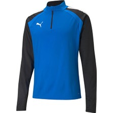 Puma Teamliga 1 4 Zip Top Erkek Futbol Antrenman Uzun Kollu Tişört 65723602 Mavi