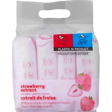 Miniso Çilek Kokulu Islak Mendil (20*4 Adet)