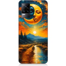 Vivo V21E Uyumlu Ay ve Güneş Yolu  Desenli Silikon Kılıf