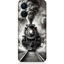 Vivo V16 Uyumlu Buharlı Trenin Güç Yolu  Desenli Silikon Kılıf