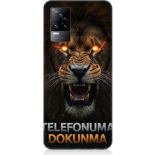 Vivo V21E Uyumlu Aslanın Son Uyarısı Dokunma  Desenli Silikon Kılıf