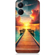 Vivo V16 Uyumlu Gün Batımına Uzanan Iskele  Desenli Silikon Kılıf