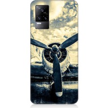 Vivo V21E Uyumlu Gökyüzüne Bakan Pervane  Desenli Silikon Kılıf