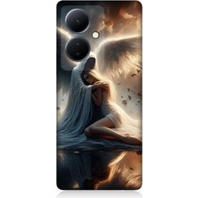 Vivo V29 Lite Uyumlu Gökyüzünde Işık Meleği  Desenli Silikon Kılıf
