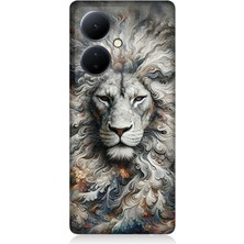 Vivo V29 Lite Uyumlu Aslan Asaletin Sessiz Gücü  Desenli Silikon Kılıf