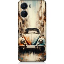 Vivo V16 Uyumlu Islak Kaldırımda Retro Vosvos  Desenli Silikon Kılıf