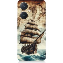 Vivo Y27 Uyumlu Haritada Yelkenli Macera  Desenli Silikon Kılıf