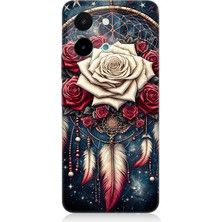 Vivo Y28 Uyumlu Gül ve Düş Kapanı  Desenli Silikon Kılıf
