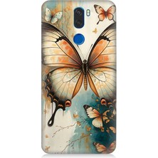Vestel Venus Z30 Uyumlu Zarif Kanatlı Beyaz Kelebek  Desenli Silikon Kılıf