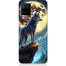Vivo Y53S Uyumlu Uçurum Başında Yalnız Kurt  Desenli Silikon Kılıf