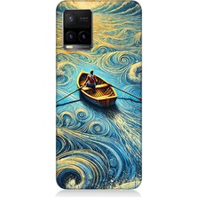 Vivo Y53S Uyumlu Dalgalar Arasında Kürekçi  Desenli Silikon Kılıf