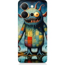 Vivo Y36 Uyumlu Tuhaf Canavar Gülümsemesi  Desenli Silikon Kılıf