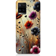 Vivo Y53S Uyumlu Rüzgarda Yalnız Çiçekler  Desenli Silikon Kılıf