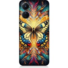 Vivo V16 Uyumlu  Desenli Kelebek  Desenli Silikon Kılıf