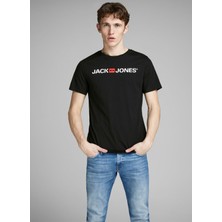 Jack & Jones Erkek BLACK T-Shirt