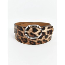 Lcw Accessorıes Kahverengi Leopar Desenli Kadın Kemer