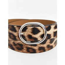Lcw Accessorıes Kahverengi Leopar Desenli Kadın Kemer
