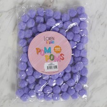 Loren Crafts 2 cm 100 Adet Lila Ponpon