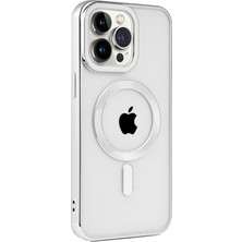 iPhone 15 Pro Max Kılıf Kronos Magsafe Kapak - Gümüş