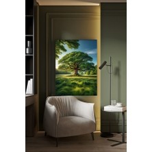 Orman'ın Büyük Yeşil Ağacı Kanvas Tablo Ev Duvar Salon Ofis Dükkan Hediyelik Dekarasyon Süsü