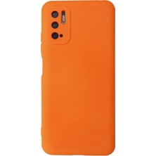 Xiaomi Redmi Note 10 5g Kılıf Nano Içi Kadife Silikon - Turuncu