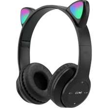 P47M Kablosuz Kedi Kulaklık - Siyah